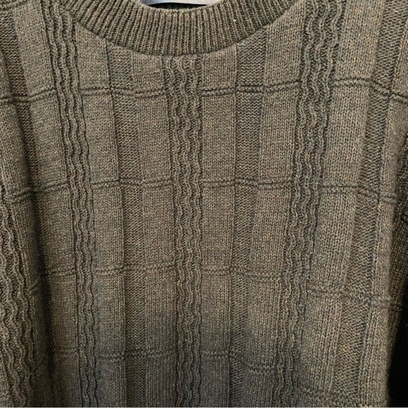 Vintage Oscar De La Renta 90s Thick Chunky Knit Pullover Sweater 3D Print Large - Picture 3 of 6
